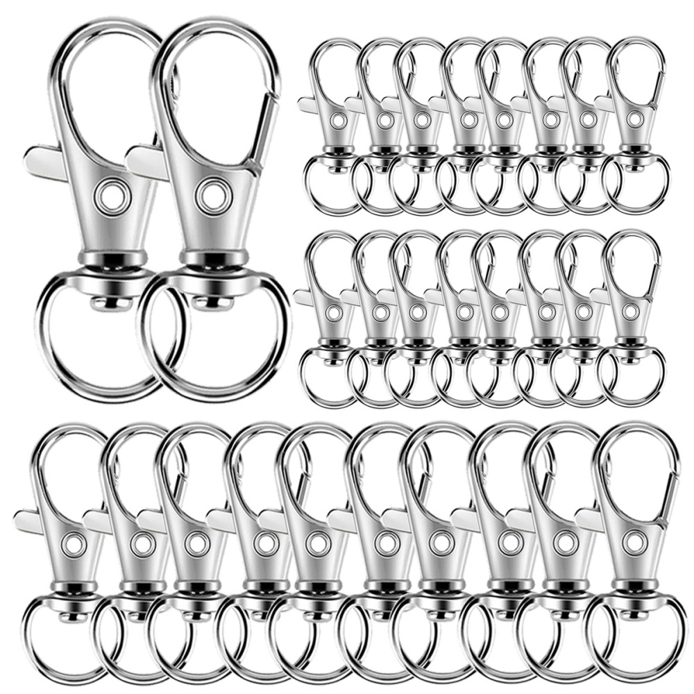 Jewelry Making Rings - 25-200 pièces Mousquetons pivotants en métal,