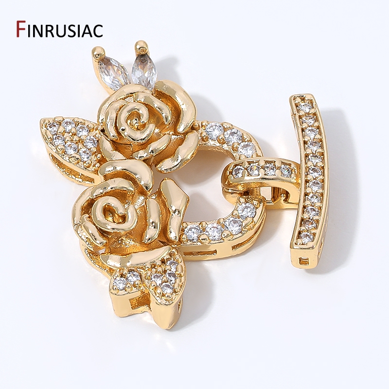 Jewelry Making Articles - Fermoirs en laiton plaqué or 14