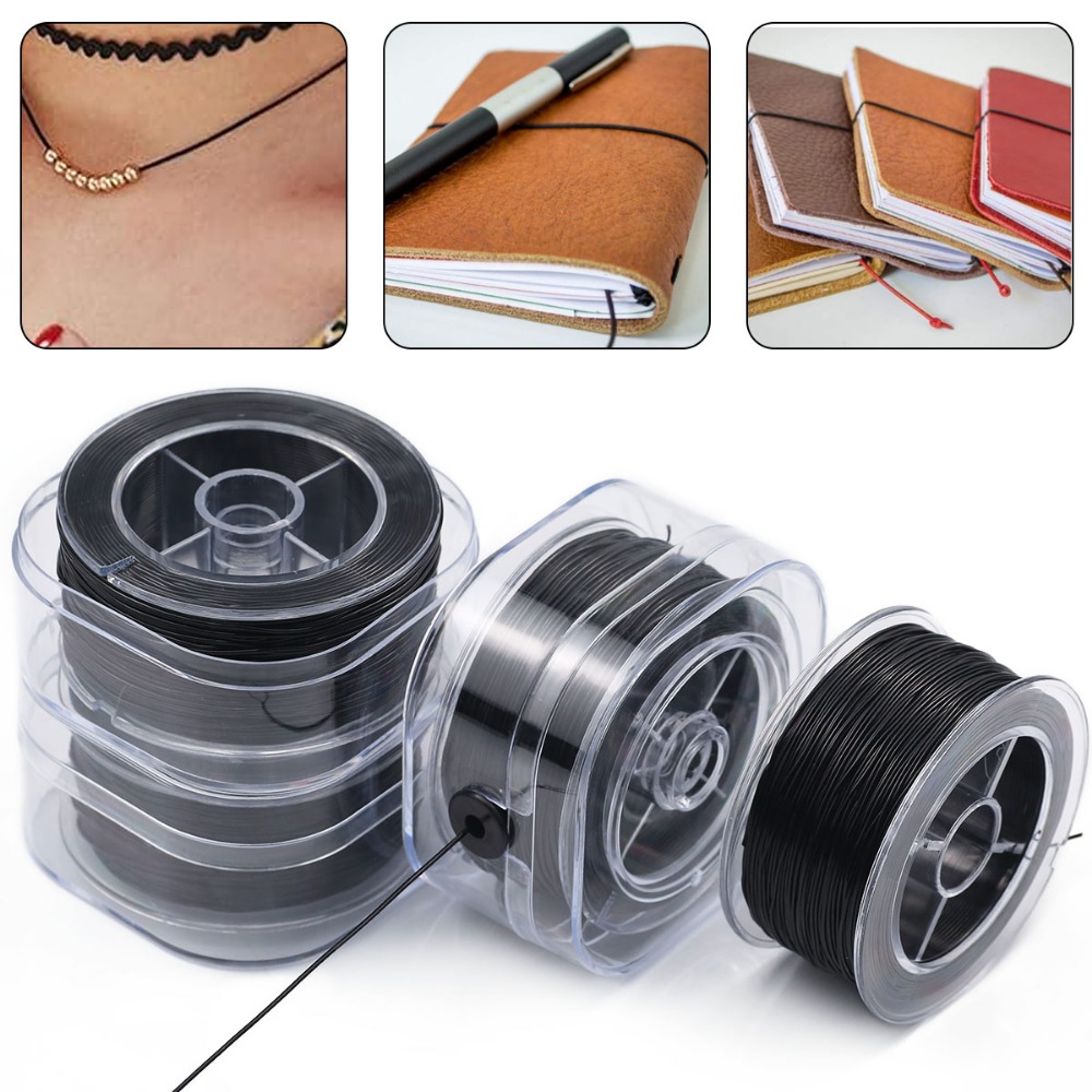 Jewelry Making Thread - Cordons en fil de cristal noir