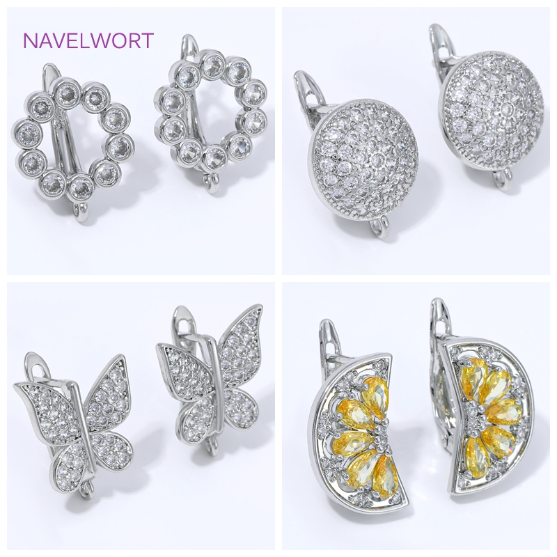 Jewelry Making Articles - Crochets d'oreilles en forme d'éventail plaqués