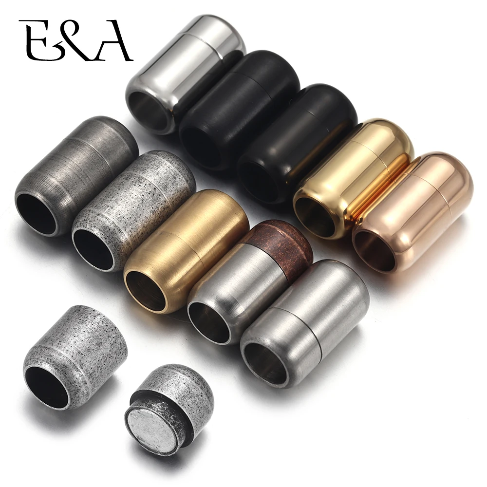Jewelry Making Metal Supplies - Fermoirs magnétiques ronds en acier inoxydable,