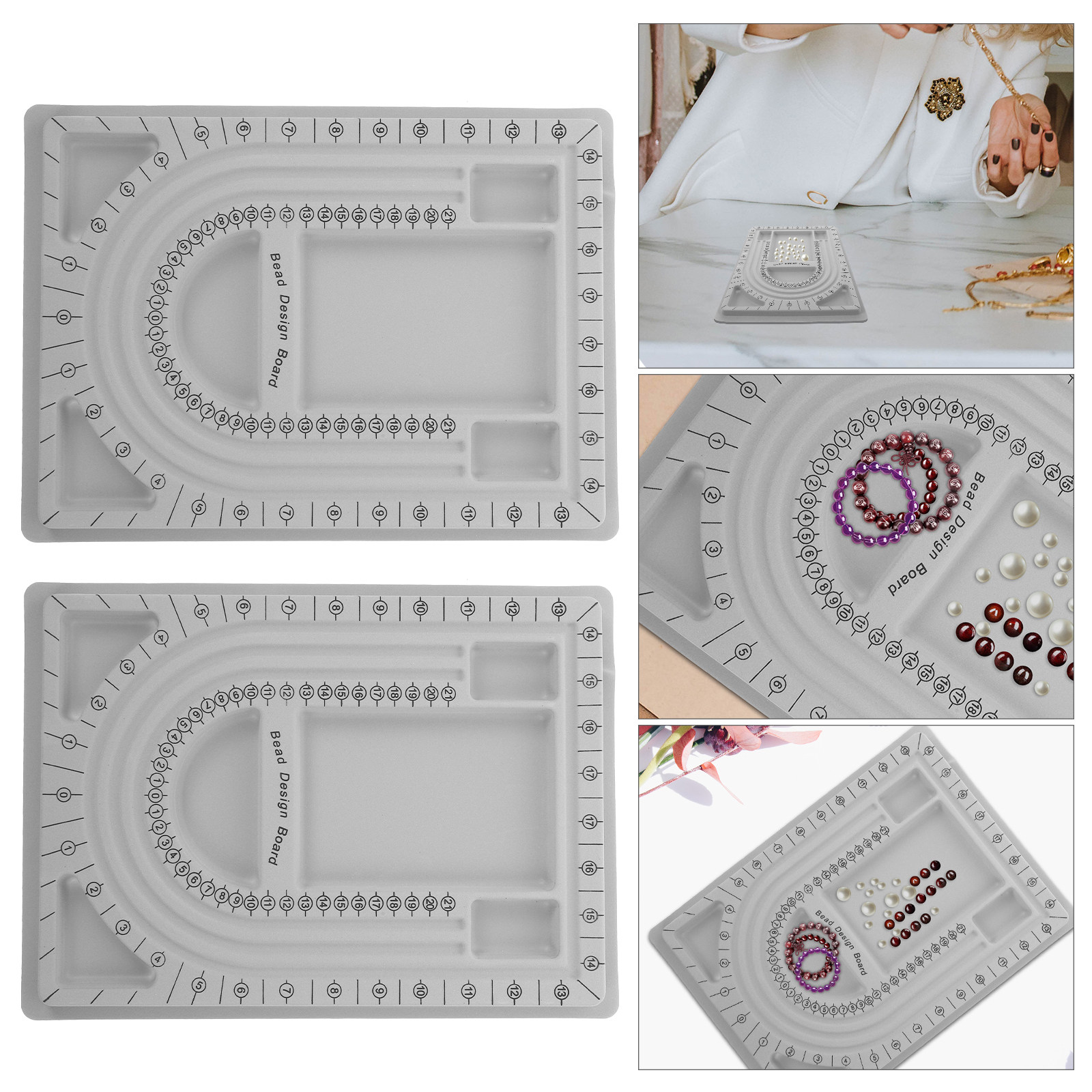 Jewelry Making Accessories - Lot de 2 plateaux de conception