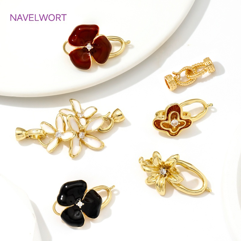 Jewelry Making Articles - Fermoirs en laiton plaqué or 18