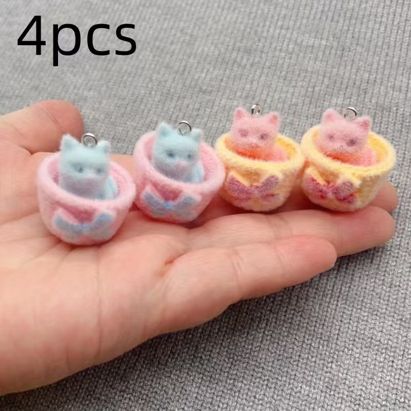 Pendentif chat en résine peluc - Jewelry Making Accessories avis et prix