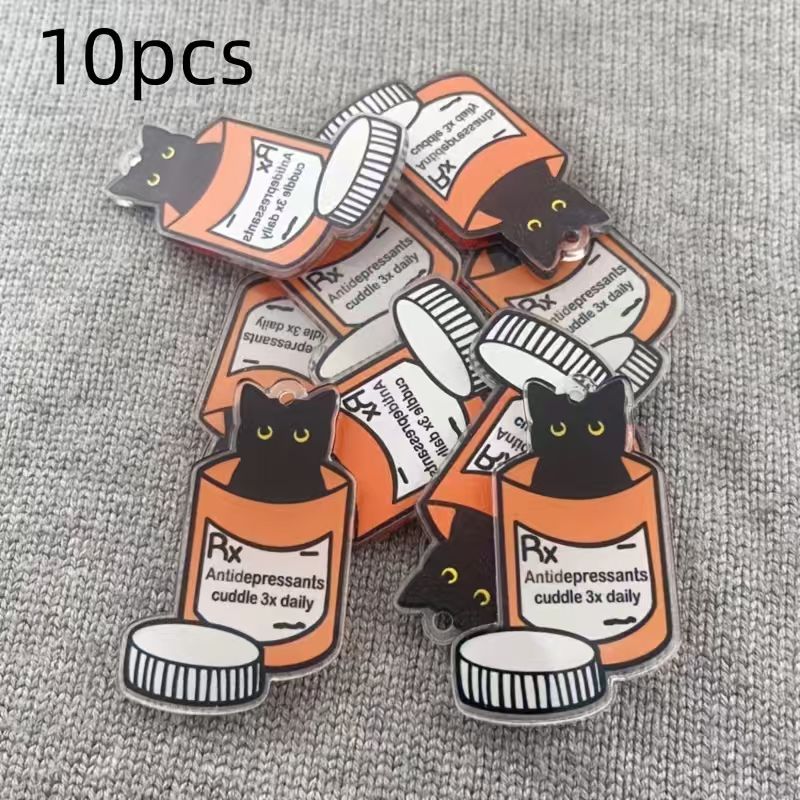 Pendentif chat en acrylique, 1 - Jewelry Making Accessories avis et prix