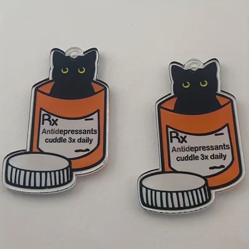 Pendentif chat en acrylique, 1 - Jewelry Making Accessories avis et prix