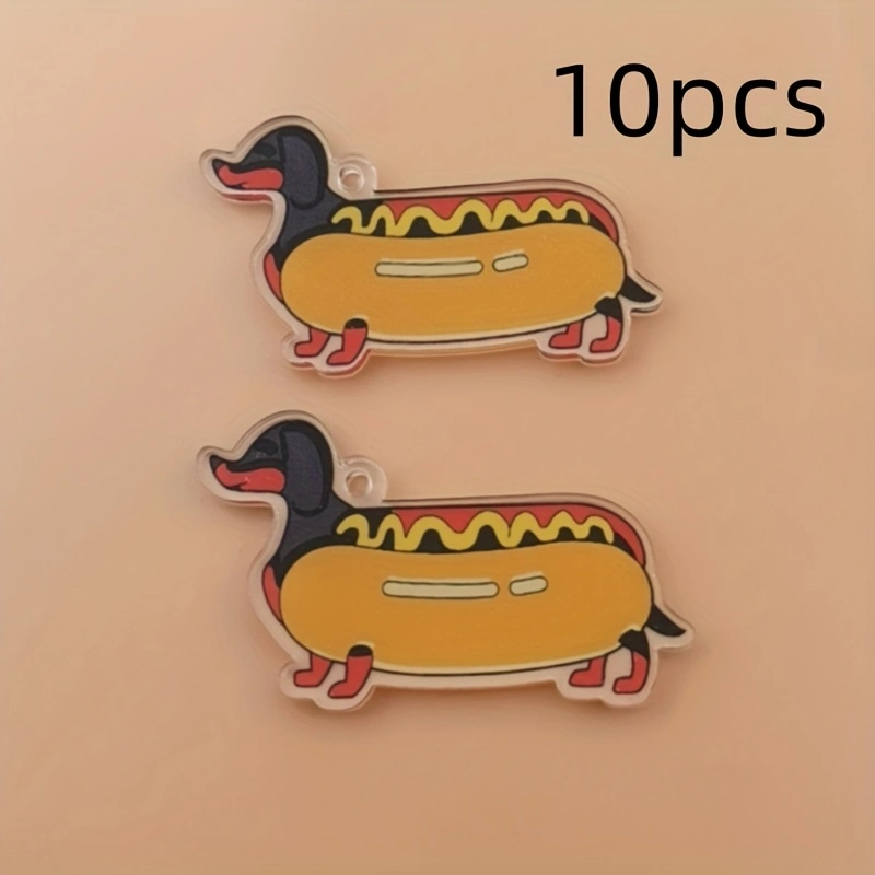 Pendentif chien saucisse 2D en - Jewelry Making Accessories avis et prix