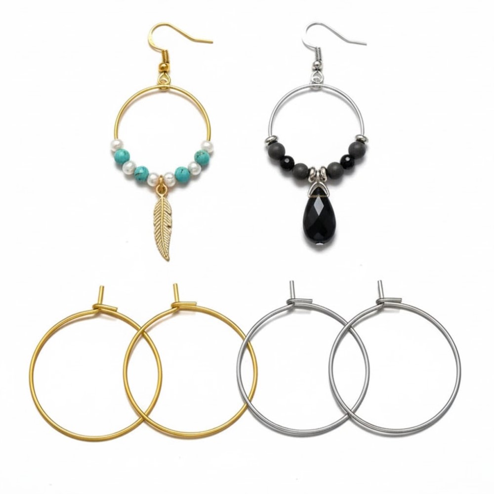 50 pièces de cerceaux d'oreill - Jewelry Making Rings avis et prix
