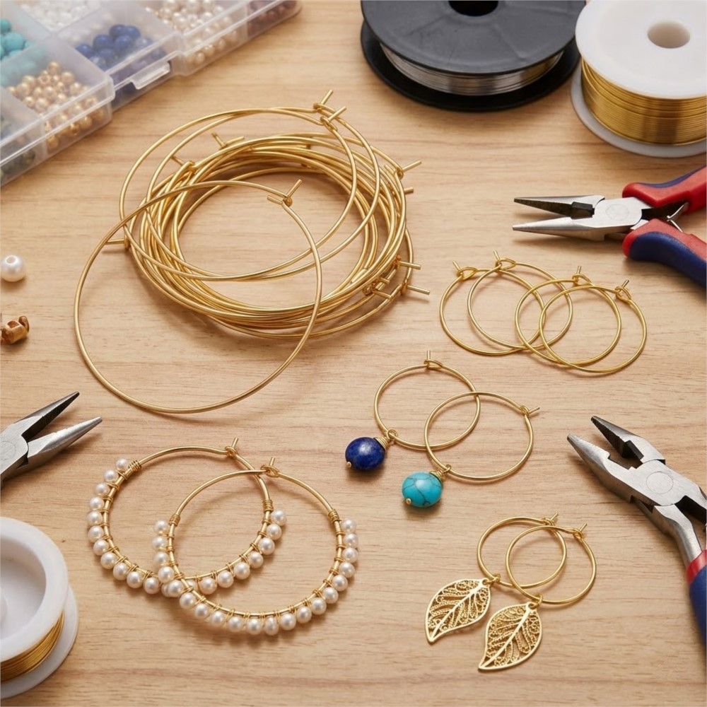 50 pièces de cerceaux d'oreill - Jewelry Making Rings avis et prix