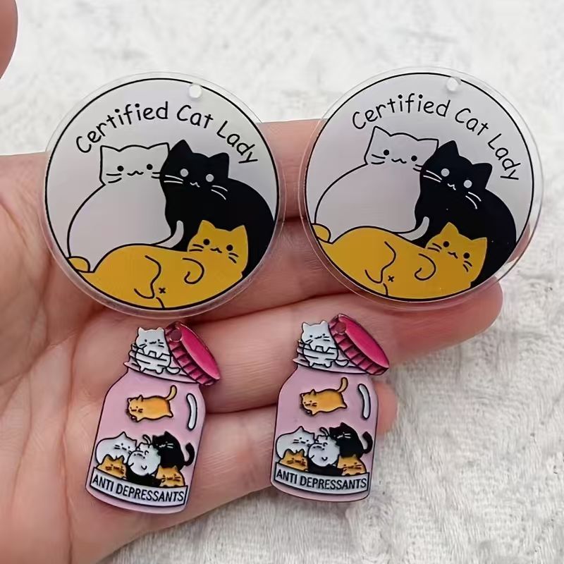 Pendentif chat mignon en acryl - Jewelry Making Accessories avis et prix
