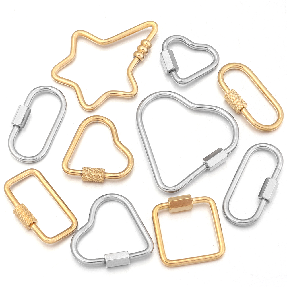 2pcs or en acier inoxydable co - Jewelry Making Articles avis et prix