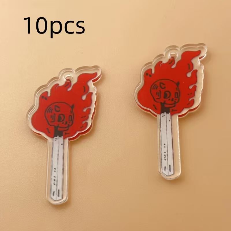 Pendentif tête de mort en acry - Jewelry Making Accessories avis et prix