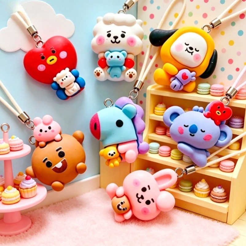 Breloques en résine BT21, 7 pi - Jewelry Making Accessories avis et prix