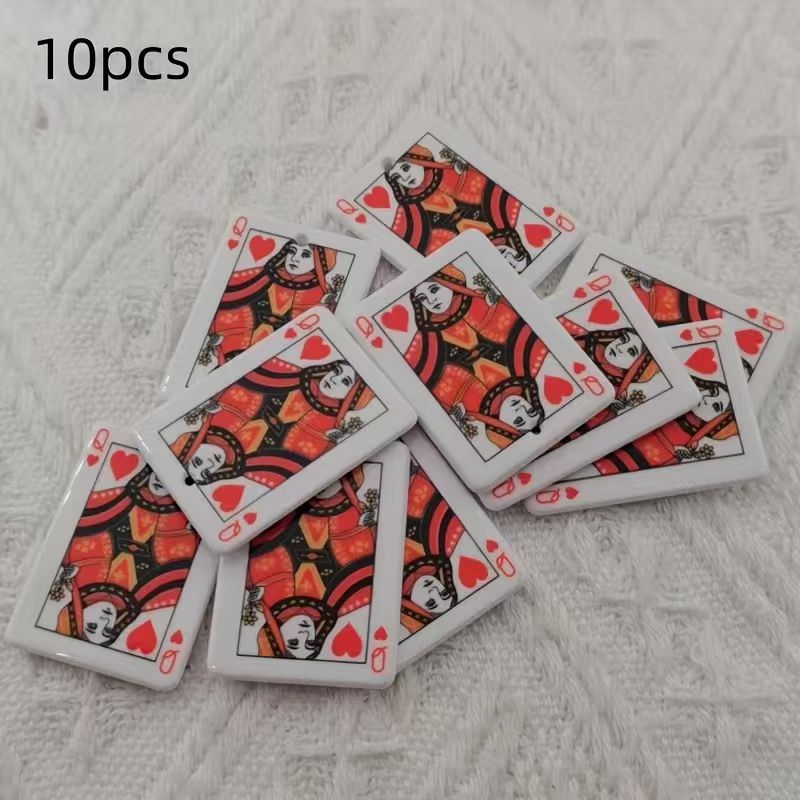 Pendentif poker en acrylique d - Jewelry Making Accessories avis et prix