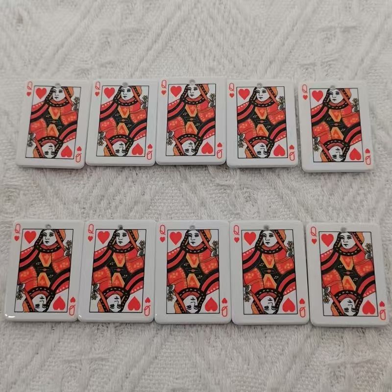 Pendentif poker en acrylique d - Jewelry Making Accessories avis et prix